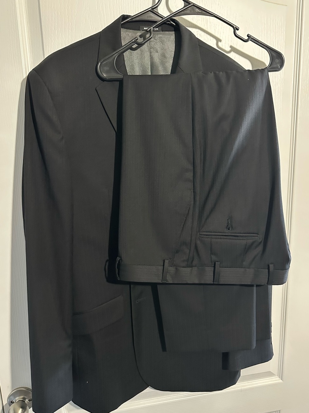 Claiborne Men's Black Suit Jacket and Trousers